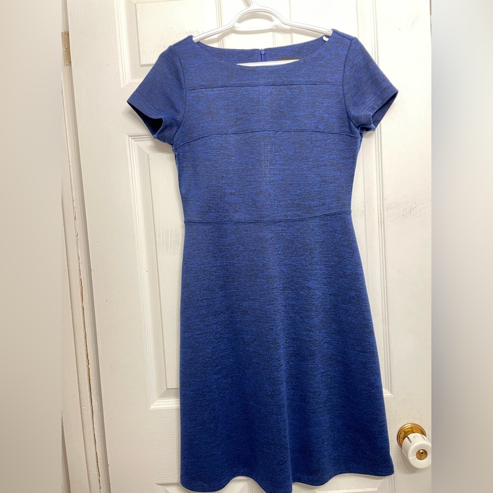 Blue dress. Worn a couple times. Very classy yet business casual.